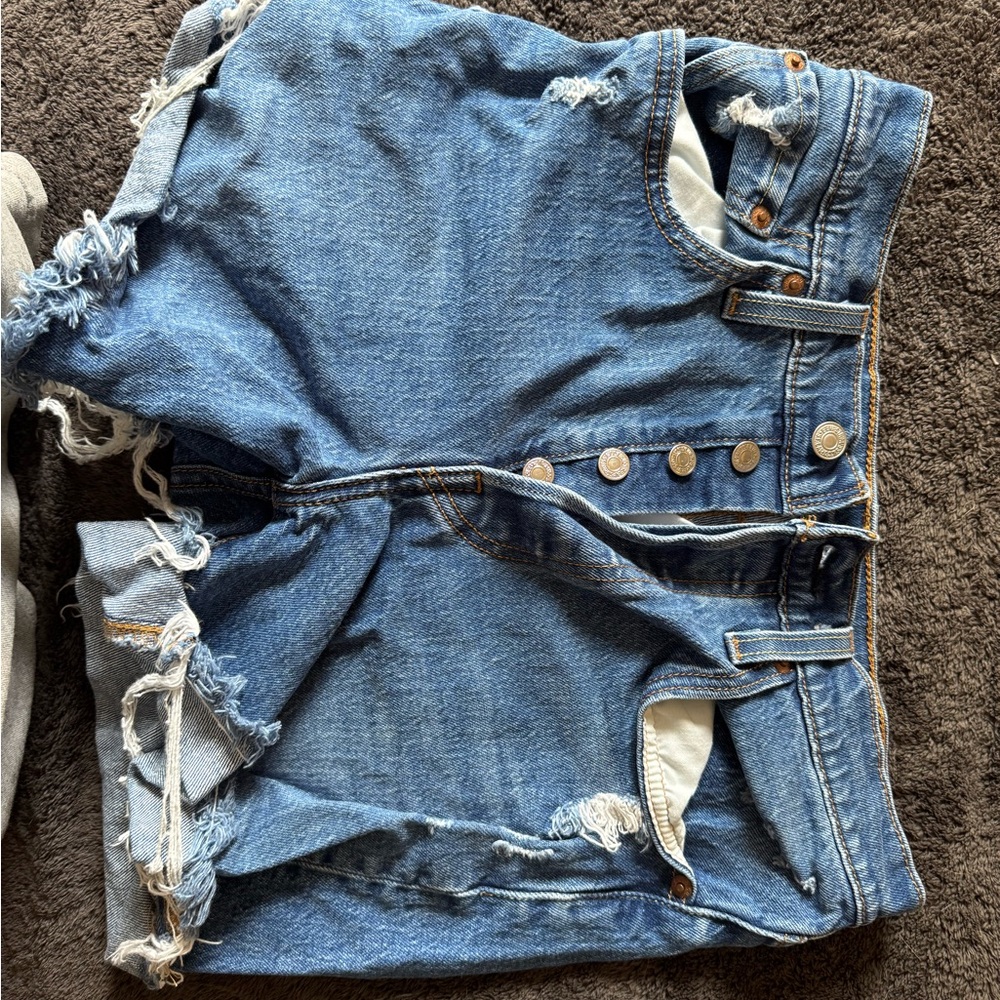 Levi's Blue Denim with Brown Leather Patch
